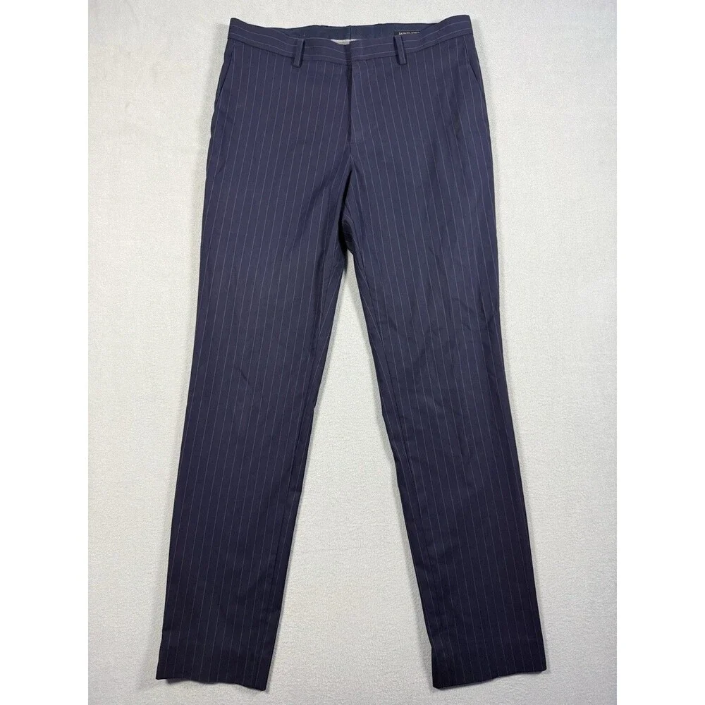 Banana Republic Slim Fit Men's 30x32 Navy Pinstripe Dress Pants Cotton